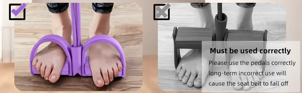 4/6-Tube Resistance Tension Bands for Yoga, Core & Full-Body Workouts