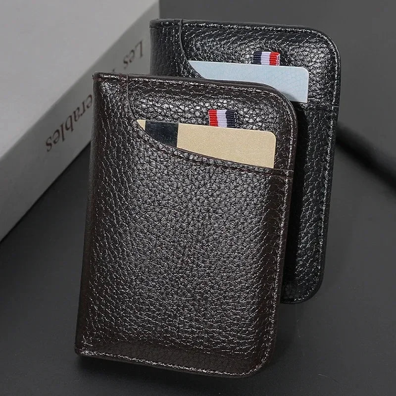 Slim Card Wallet PU Leather Mini Credit Card Holder