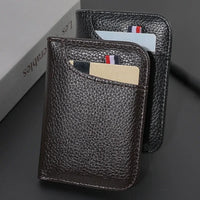 Slim Card Wallet PU Leather Mini Credit Card Holder