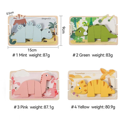 Wooden Animal Threading Toy for Toddlers