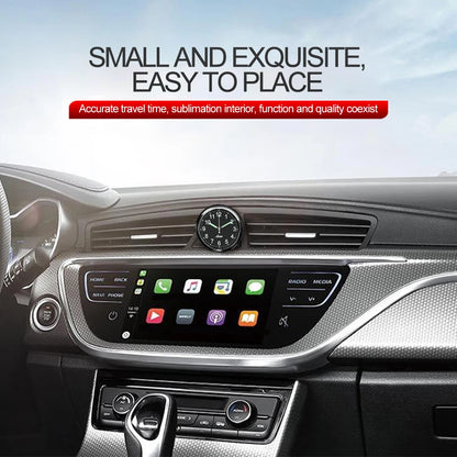 Mini Car Clock – Luminous Quartz Dashboard & Air Vent Clock