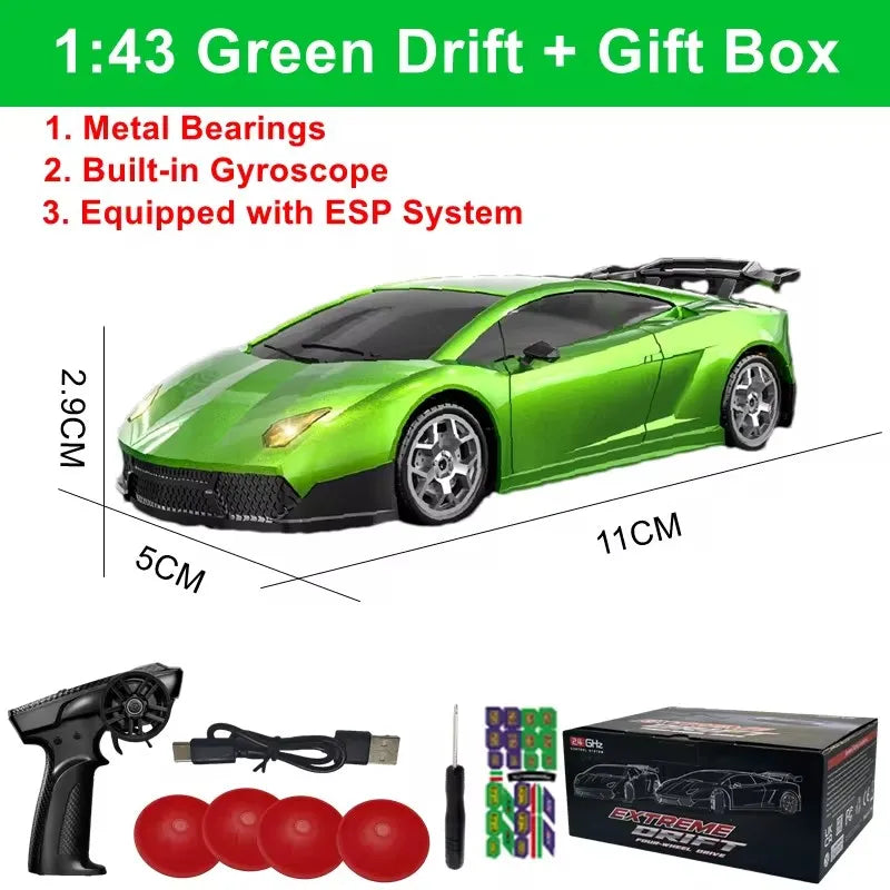 1:64 Mini 4WD Drift RC Car with Remote Control