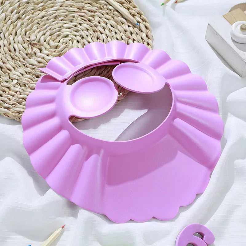 Baby Shower Cap Adjustable Hair Wash Hat for Kids Bath Time