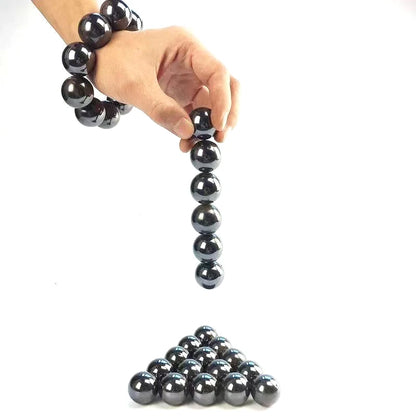 Magnetic Ball Beads 15mm Black Sphere Puzzle Set