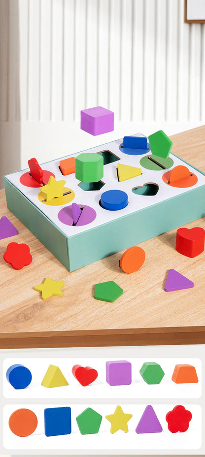 Wooden Color Sorting Toy – Shape Learning Game