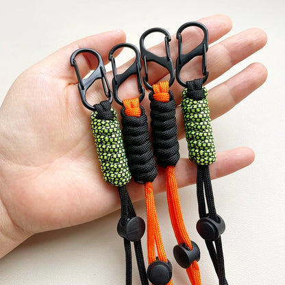 Paracord Keychain Woven Outdoor Wrist Lanyard Key Rope