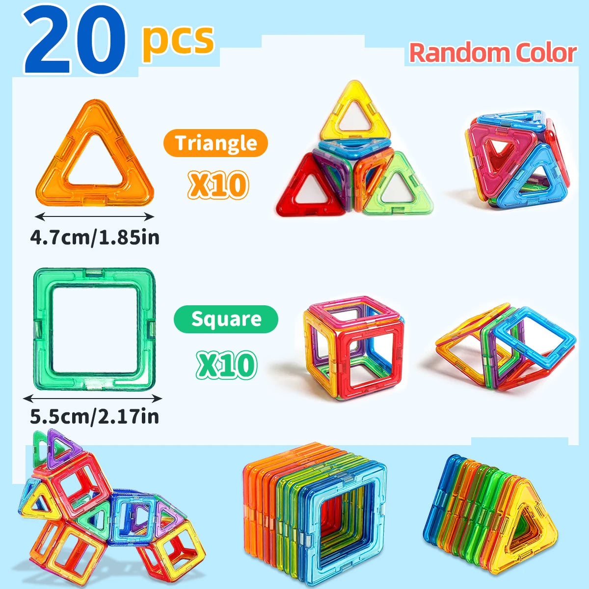 Magnetic Building Blocks STEM Educational Construction Toys