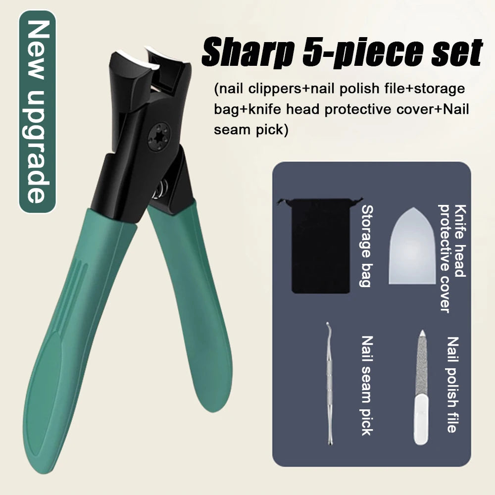 Anti Splash Nail Clippers for Thick Nails Stainless Steel