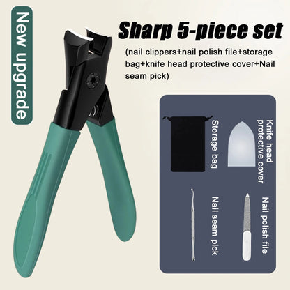 Anti Splash Nail Clippers for Thick Nails Stainless Steel