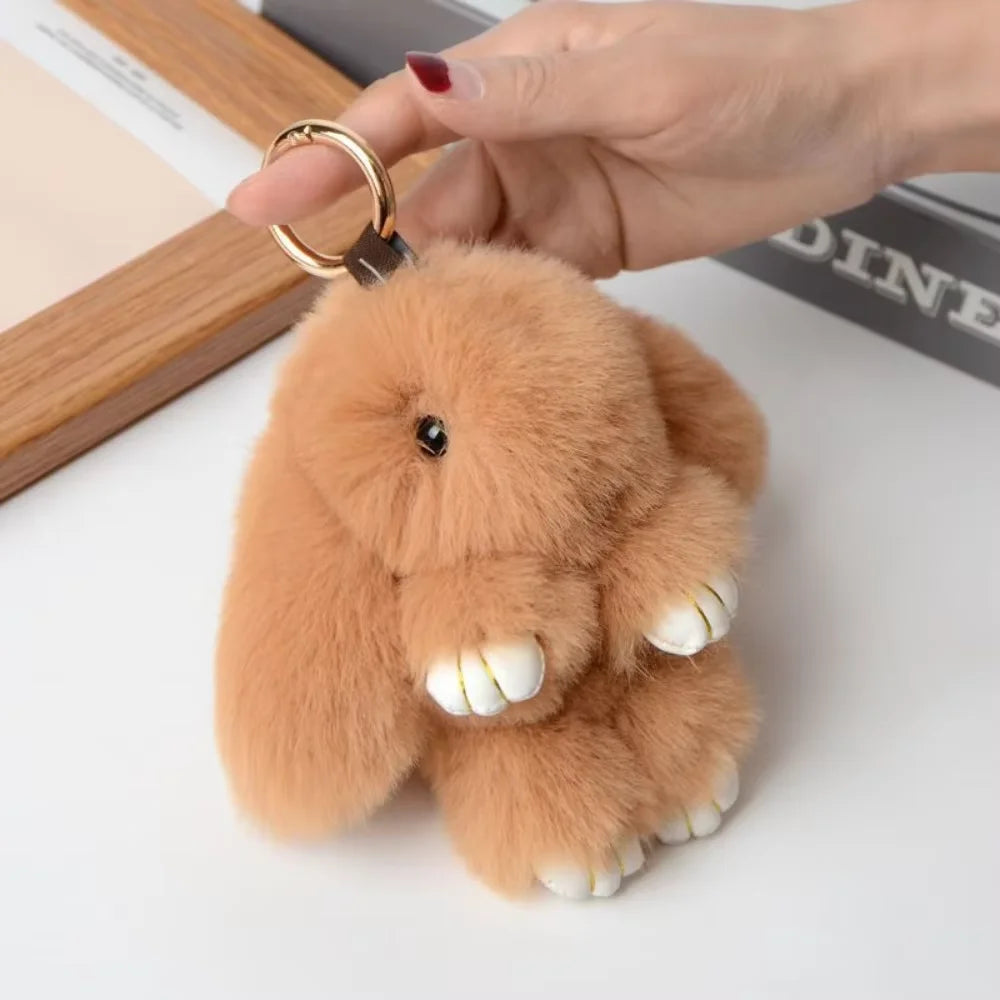 Bunny Keychain – Plush Rabbit Bag Charm with Bow
