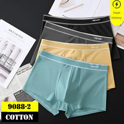 Men's Cotton Boxer Shorts 4PCS Breathable Printed Underwear