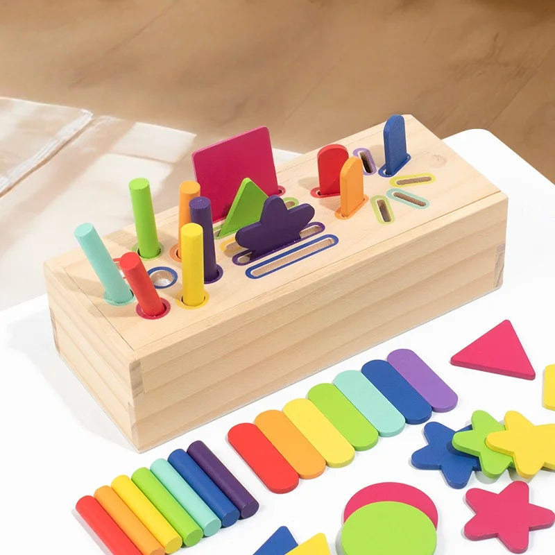 Wooden Color Sorting Toy – Shape Learning Game
