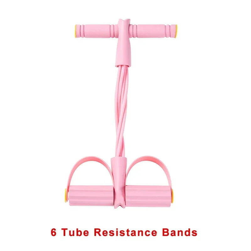 4/6-Tube Resistance Tension Bands for Yoga, Core & Full-Body Workouts