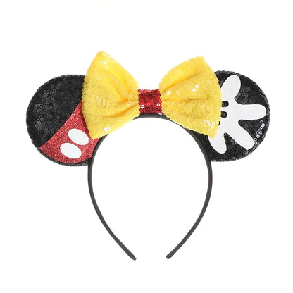 Mouse Ears Headband with Sequin Bow for Parties & Cosplay