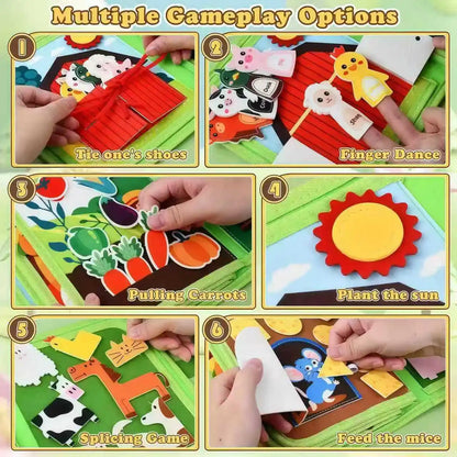 Alphabet Busy Board Felt Educational Learning Book