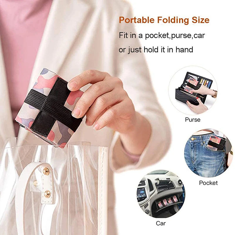 Foldable Storage Bag Portable Travel Shopping Bag with Handle