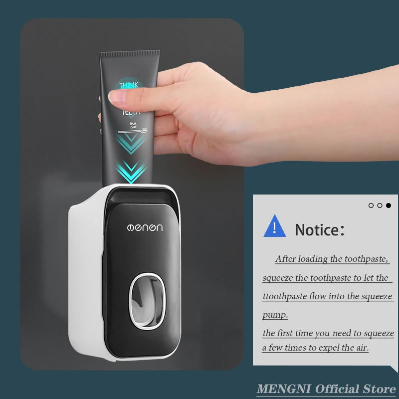 Wall-Mounted Toothpaste Dispenser – Punch-Free Toothbrush Holder