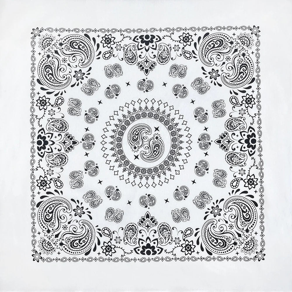 Oversized Paisley Bandana 70cm Cotton Hip Hop Head Scarf