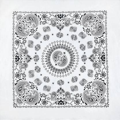Oversized Paisley Bandana 70cm Cotton Hip Hop Head Scarf