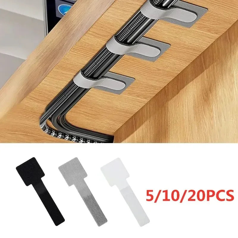 Reusable Velcro Cable Ties – Adjustable Self-Adhesive Cord Organizer