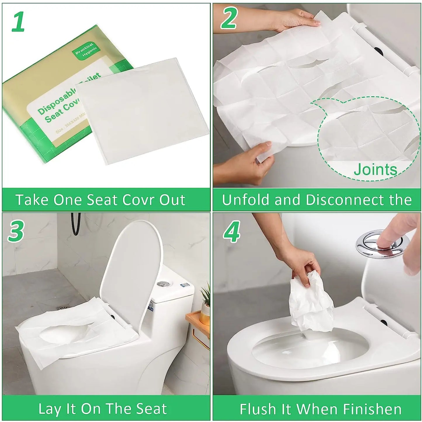 Disposable Toilet Seat Covers Portable Travel Toilet Mats