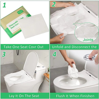 Disposable Toilet Seat Covers Portable Travel Toilet Mats