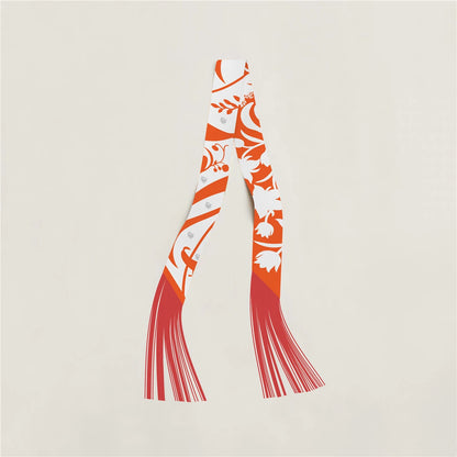 Tassel Scarf Fashion Design Women Scarf Brand Silk Scarf Hair Headband Foulard Skinny Bag Scarves Neckerchief Handbag Decoration