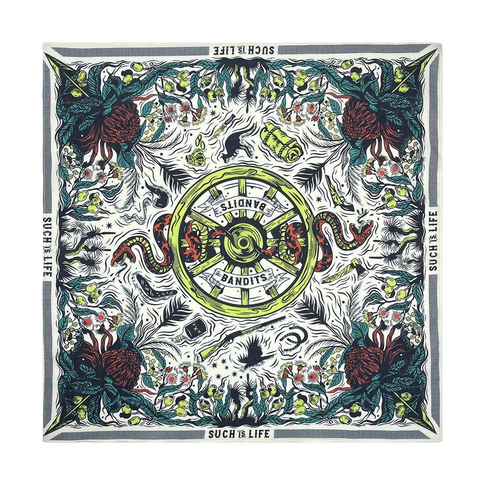 Cotton Bandana Scarf Skull Paisley Hip Hop Headband
