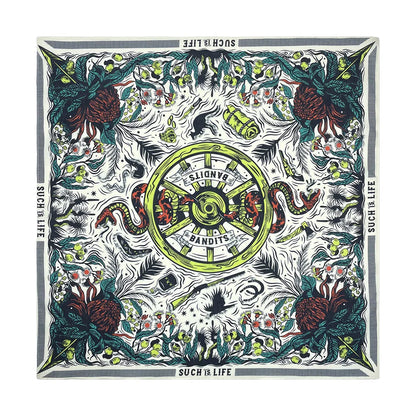 Cotton Bandana Scarf Skull Paisley Hip Hop Headband