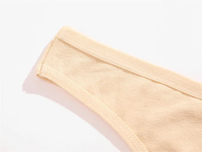 Women's Cotton Thong Panties 4PCS Seamless Low Rise Set