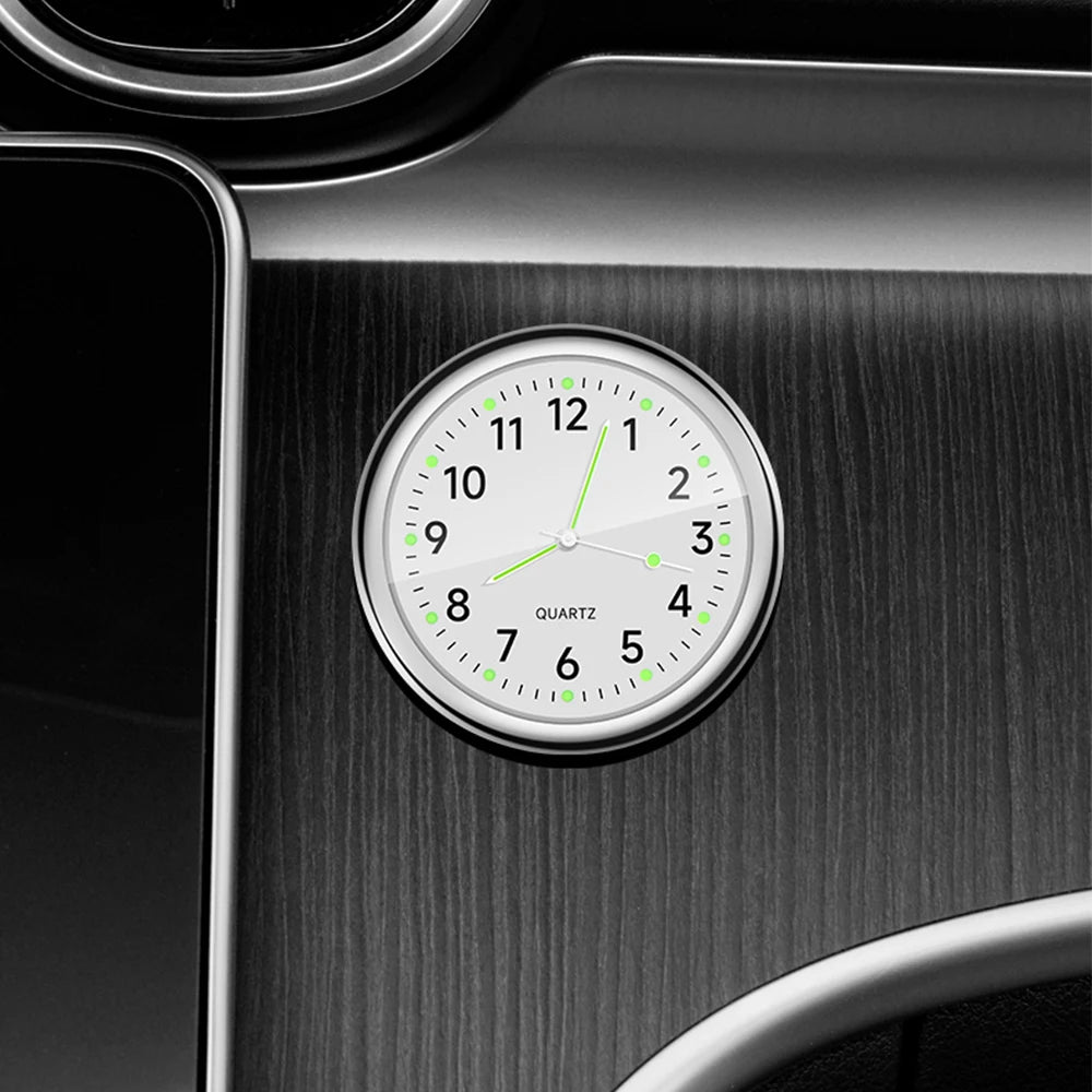 Mini Car Clock – Luminous Quartz Dashboard & Air Vent Clock