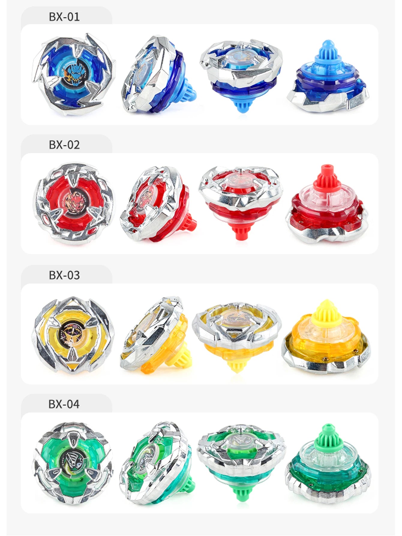 Metal Battle Tops Set with Launchers & Storage Box