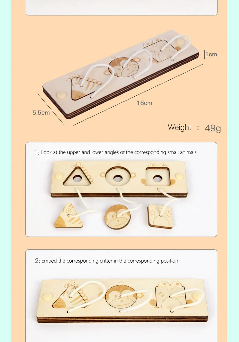 Busy Board Accessories DIY Montessori Wooden Lock Set