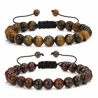 Tiger Eye Bracelet – Handmade Lava Rock Beaded Bracelet