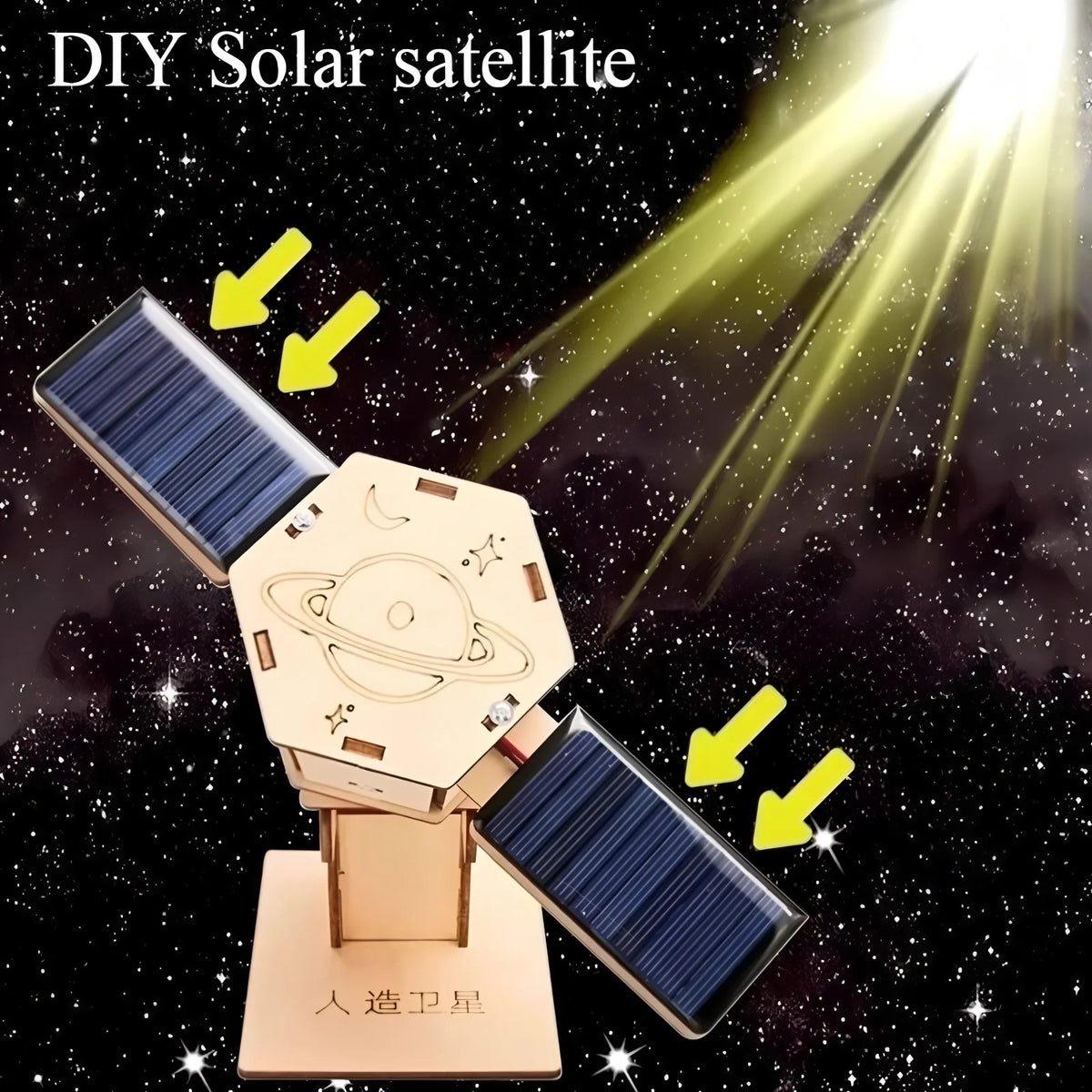 Solar Car STEM Kit – DIY Wooden Educational Model