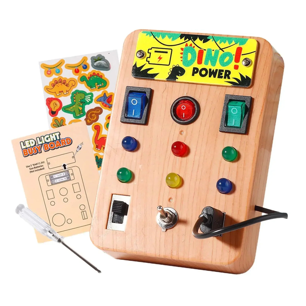 LED Busy Board, Light Switch Sensory Toy for Kids