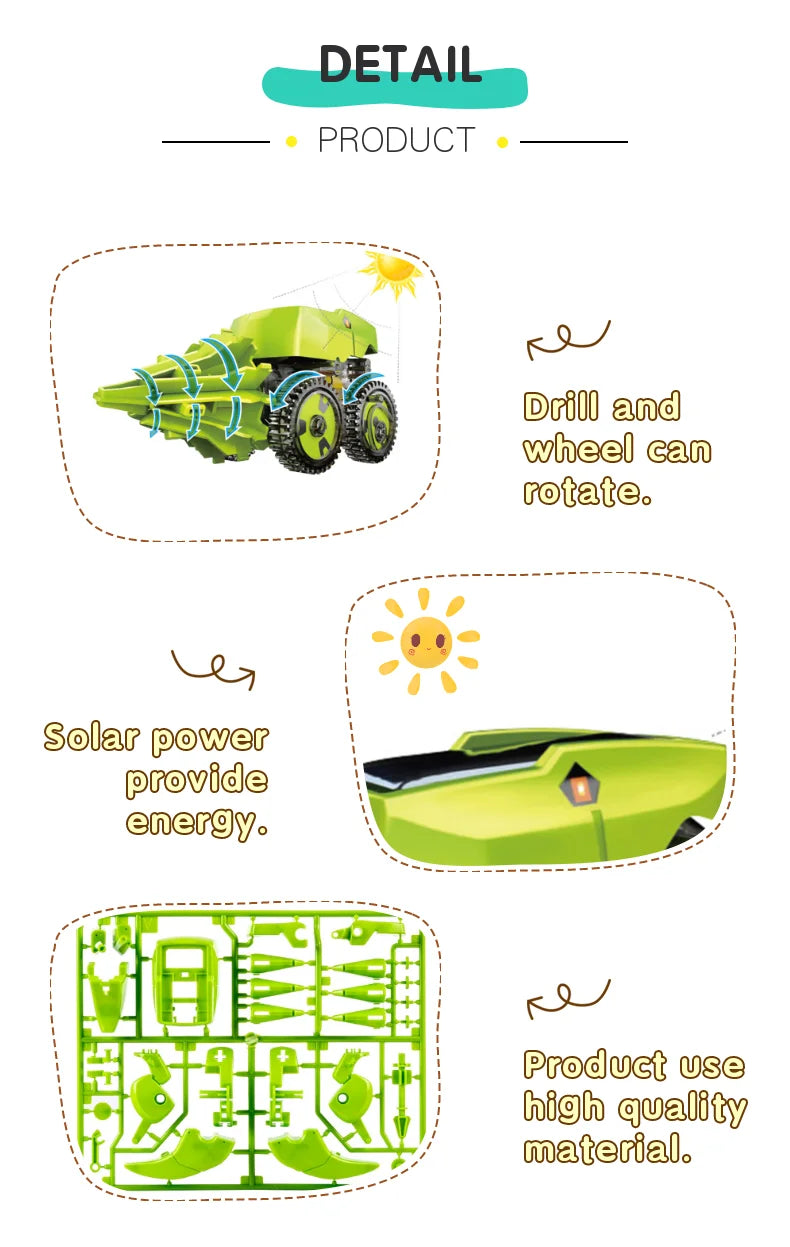 Dinosaur Solar STEM Toy – DIY Educational Science Car Kit