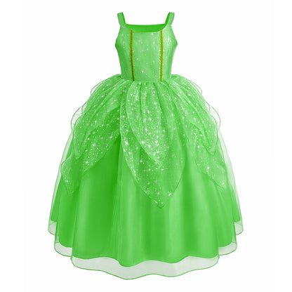 Girls Princess Dress Elsa Anna Kids Cosplay Costume