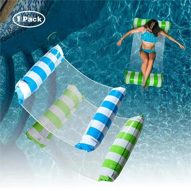 Floating Water Hammock – Foldable Inflatable Pool Float Lounger
