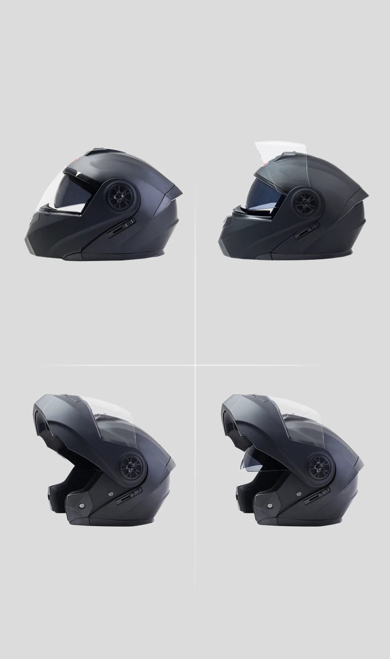 Flip Up Motorcycle Helmet DOT Dual Visor Modular Full Face