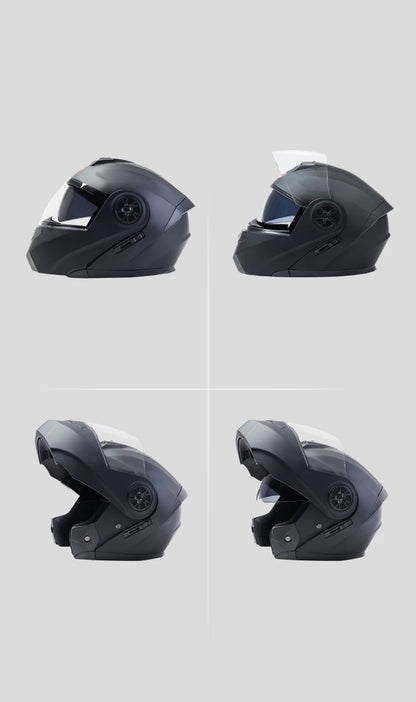 Flip Up Motorcycle Helmet DOT Dual Visor Modular Full Face