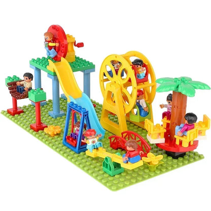 Big Building Blocks Playground Slide Swing Ferris Wheel Set