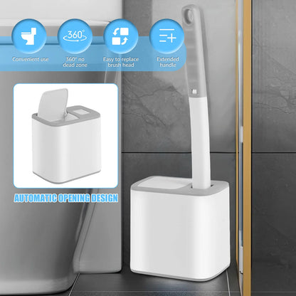 Disposable Toilet Brush Set with Holder & Refills