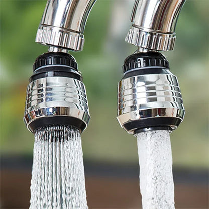 360° Rotatable Faucet Extender – 2-Mode Water Saving Aerator