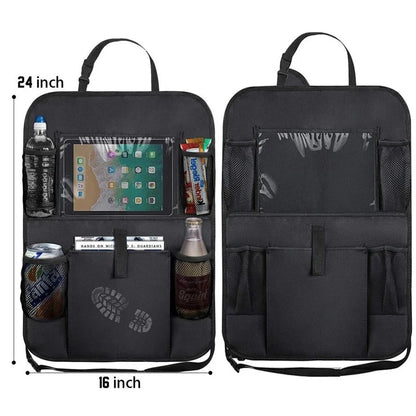 Car Backseat Organizer with Touch Screen Tablet Holder