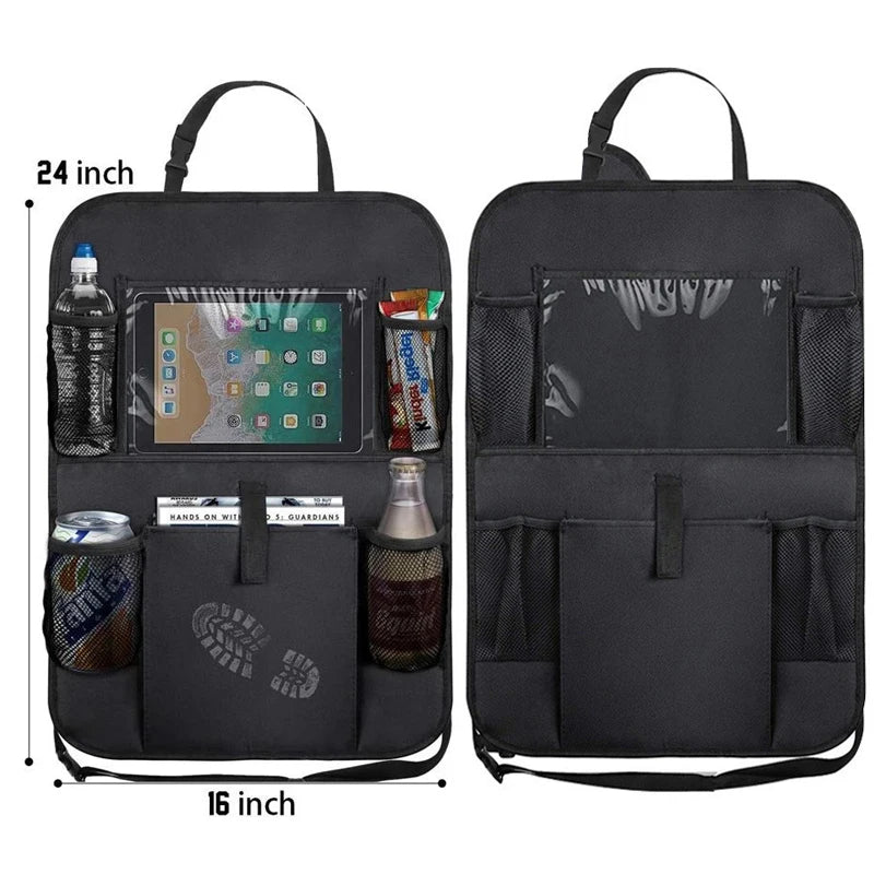 Car Backseat Organizer with Tablet Holder and Storage Pockets
