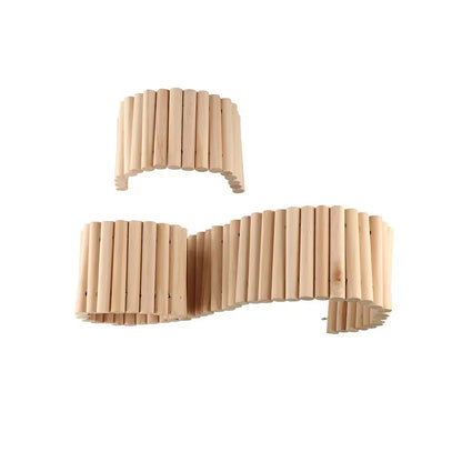 Hamster Wooden Bridge Bendable Climbing Habitat Accessory