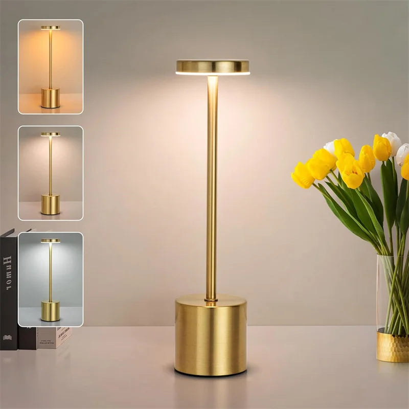 Rechargeable LED Table Lamp Touch Sensor Dimmable Portable Night Light