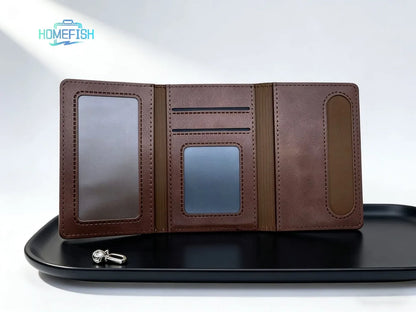 Mag Safe Card Holder PU Leather Magnetic Trifold Wallet