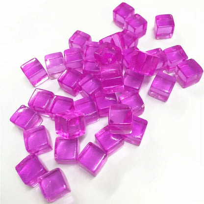 Transparent Cube Game Pieces Set – 50PCS Colorful Crystal Cubes